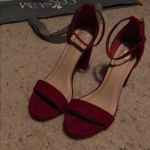 Red Suede heels